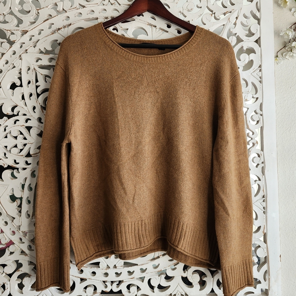 JENNI JAYNE EVERYDAY SWEATER WOOL/CASHMERE CREW NECK LONG SLEEVES SIZE MEDIUM - Picture 5 of 15